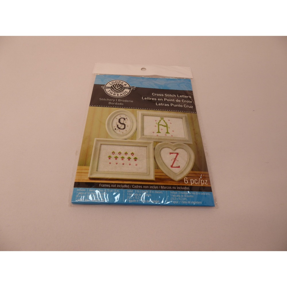 Loops & Threads Cross Stitch Letters 6 pc NEW Sealed